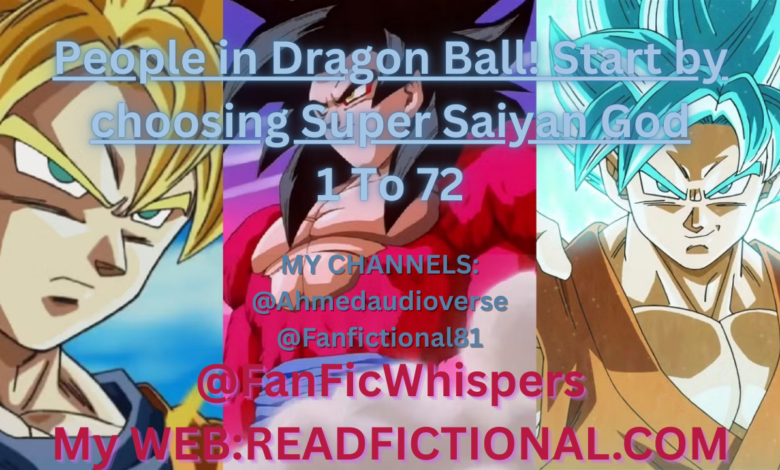 People in Dragon Ball! Start by choosing Super Saiyan God