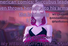 American comics: Succubus leader, Gwen throws herself into his arms at the beginning